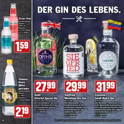 Gazetka promocyjna Hit - Prospekte - Gazetka - ważna od 04.06 do 04.06.2022 - strona 30 - produkty: aktionspreis, Blüte, dry gin, eis, elle, fever-tree, flasche, getränk, getränke, gewürz, gin, kräuter, reis, teller, thomas henry, Ti, tisch