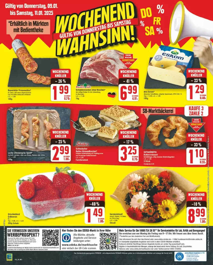 Aktueller Prospekt Edeka - Prospekte - von 06.01 bis 11.01.2025 - strona 20 - produkty: angebot, angebote, braten, deka, eis, elle, esrom, mac, mais, prinzensülze, Schal, Schale, Soda, telefon, Ti