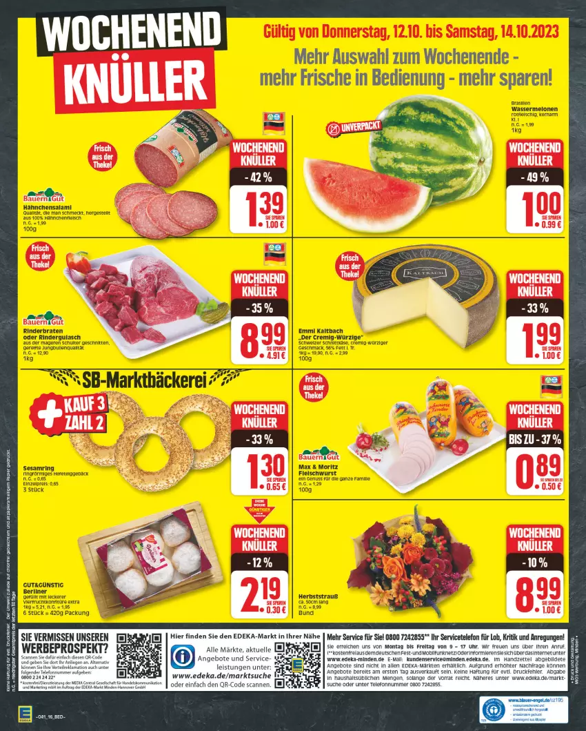 Aktueller Prospekt Edeka - Angebote der Woche - von 09.10 bis 14.10.2023 - strona 16 - produkty: angebot, angebote, auer, Bau, Bauer, deka, eis, elle, LG, papier, reis, rel, telefon, Ti, uhr, ZTE