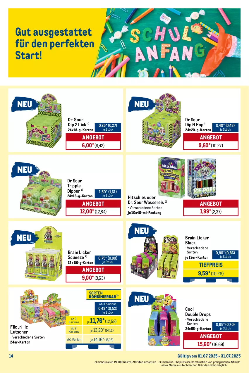 Aktueller Prospekt Metro - Monats-Mix - von 01.07 bis 31.07.2025 - strona 14 - produkty: angebot, beutel, chips, cracker, crunchips, dip, eis, erdnuss, erdnüsse, lack, lays, lorenz, lorenz crunchips, Lutscher, Metro, metro gastro, nuss, pringles, reis, ring, Ti, tiefpreis, tuc, ültje, ültje erdnüsse, wasser, wassereis