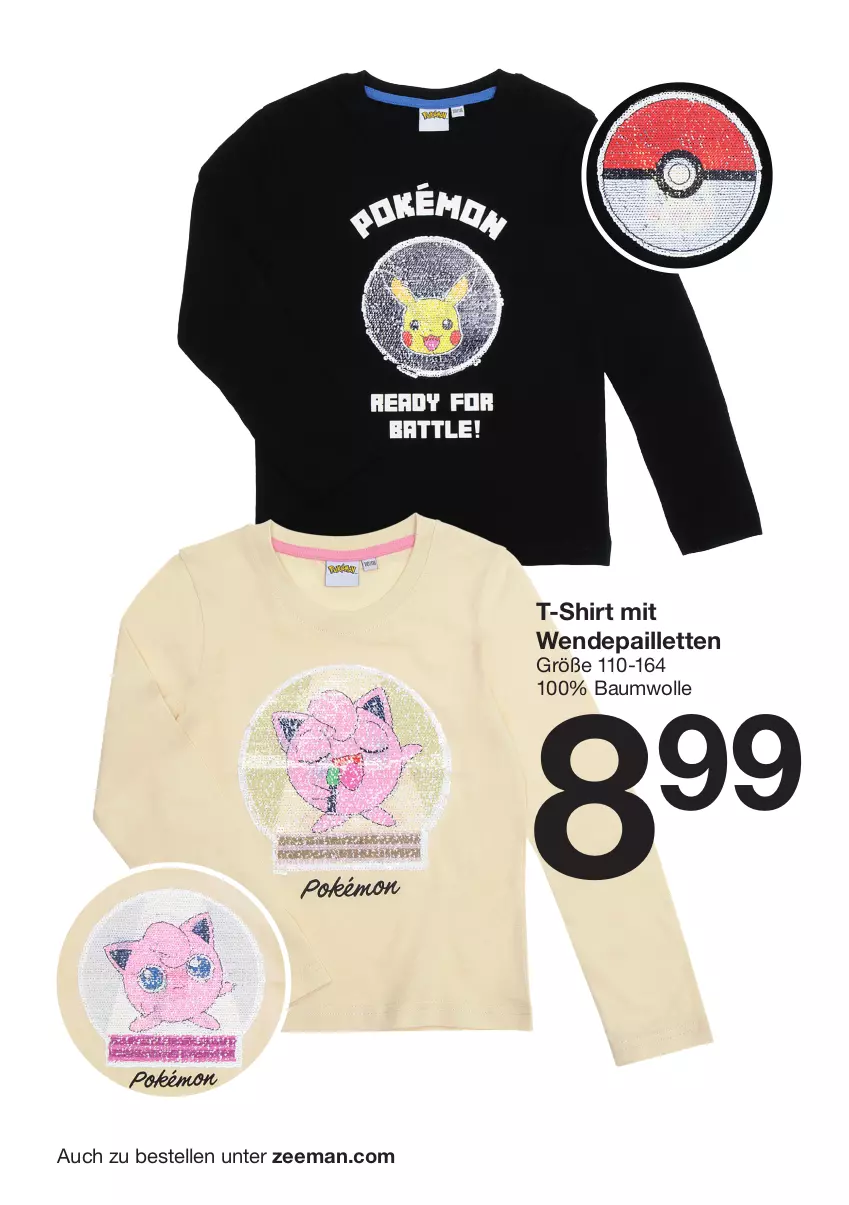 Aktueller Prospekt Zeeman - Prospekte - von 07.12 bis 13.12.2024 - strona 2 - produkty: Bau, baumwolle, elle, pailletten, shirt, T-Shirt, wendepailletten, wolle