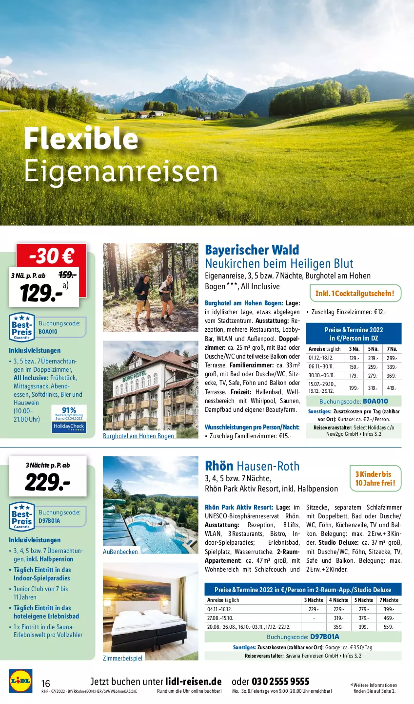 Aktueller Prospekt Lidl - Monatliche Reise-Highlights (SÜD) - von 29.06 bis 31.08.2022 - strona 16 - produkty: axe, Bad, bavaria fernreisen gmbh, bett, bier, bio, buch, cocktail, Couch, drink, drinks, dusche, eier, eis, gutschein, inklusivleistungen, Kinder, küche, Küchen, Küchenzeile, kurtaxe, LG, pool, reis, reiseveranstalter, rezept, Ria, rum, schlafzimmer, snack, Ti, uhr, wasser, wasserrutsche, wein, Whirlpool, zimmerbeispiel