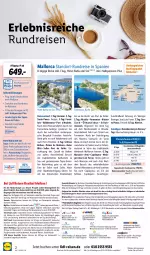 Gazetka promocyjna Lidl - Monatliche Reise-Highlights (SÜD) - Gazetka - ważna od 31.08 do 31.08.2022 - strona 2 - produkty: angebot, angebote, auer, Bad, bavaria fernreisen gmbh, Berger, Brei, buch, Cap, eier, eis, elle, erde, Faktu, gin, Heu, inklusivleistungen, kreuzfahrten, LG, pool, pril, rama, reis, reiseveranstalter, reiseverlauf, reiss, rel, rezept, Ria, ring, Tapas, telefon, Ti, tisch, uhr, usb, wein