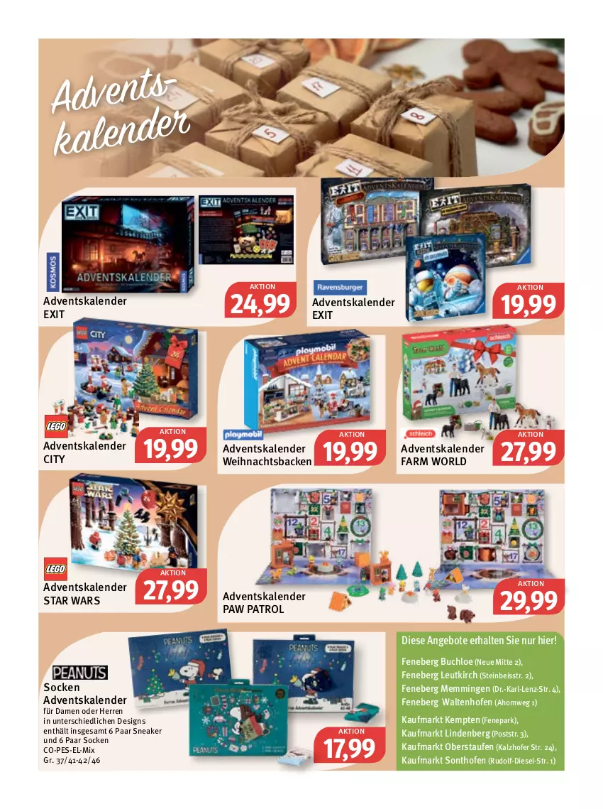 Aktueller Prospekt Feneberg - Prospekte - von 10.11 bis 12.11.2022 - strona 13 - produkty: Adventskalender, angebot, angebote, buch, chloe, Diesel, eis, emmi, Ofen, Paw Patrol, sneaker, socken, Ti