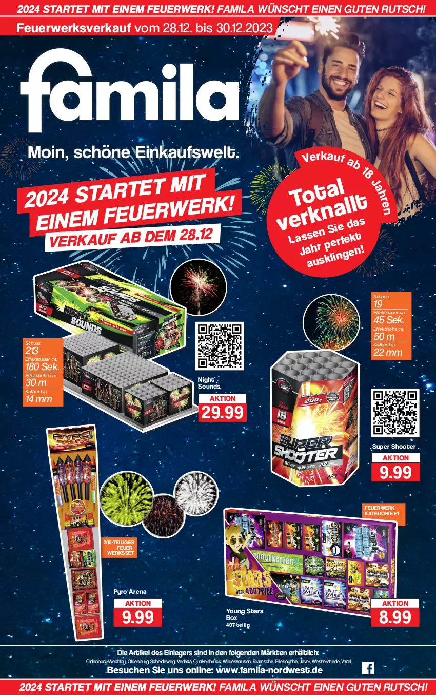 Aktueller Prospekt Famila - Prospekte - von 28.12 bis 30.12.2023 - strona 1 - produkty: auer, jever, LG, rel, rwe, Ti, Weste, Wild, Yo