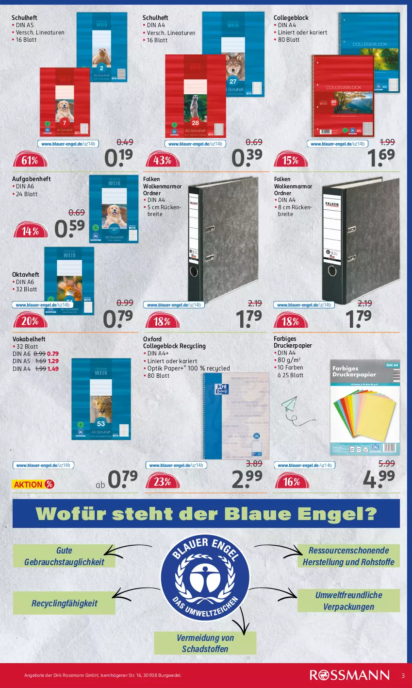 Aktueller Prospekt Rossmann - Prospekte - von 24.06 bis 13.08.2024 - strona 3 - produkty: angebot, angebote, Brei, Clin, collegeblock, din a4, drucker, ordner, papier, Ti, wedel