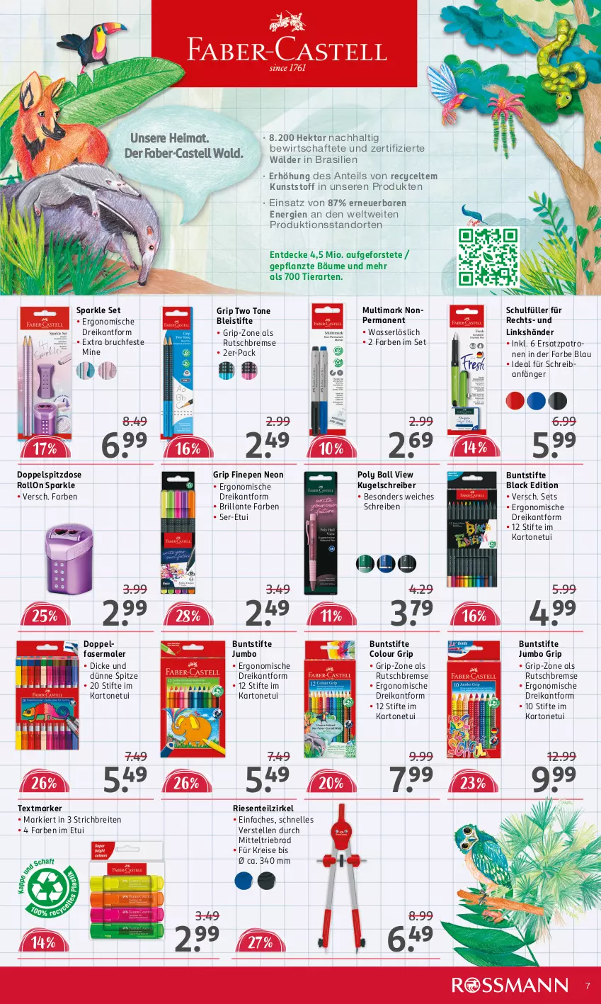 Aktueller Prospekt Rossmann - Prospekte - von 24.06 bis 13.08.2024 - strona 7 - produkty: ball, Bleistift, bleistifte, Brei, buntstifte, decke, eis, elle, ente, fasermaler, jumbo, Kugel, kugelschreiber, lack, reis, stifte, textmarker, Ti, wasser, ZTE