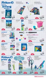 Gazetka promocyjna Rossmann - Prospekte - Gazetka - ważna od 13.08 do 13.08.2024 - strona 9 - produkty: Bleistift, bleistifte, deckfarbkasten, din a4, edelstahl, eis, fasermaler, K2, Malblock, pelikan, Pinsel, Pinselset, Ria, Schere, stifte, Ti, wasser, Zangen, zeichenblock