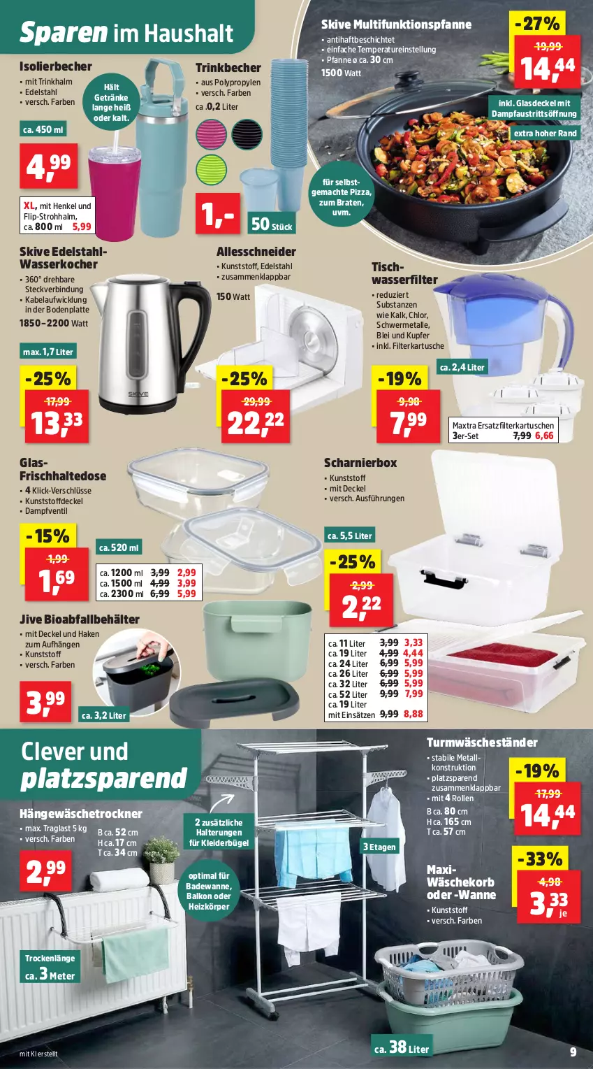Aktueller Prospekt Thomas Philipps - von 07.04 bis 11.04.2026 - strona 11 - produkty: aust, Bad, Badewanne, Becher, Behälter, bio, Bodenplatte, braten, bügel, decke, Deckel, edelstahl, filterkartuschen, getränk, getränke, Glasdeckel, henkel, isolierbecher, kleid, kleider, kleiderbügel, Kocher, korb, latte, mac, Maxtra, pfanne, Pfau, pizza, Ti, tisch, trinkbecher, Trockner, Wanne, wäschekorb, wäschetrockner, wasser, wasserfilter, wasserkocher, WICK