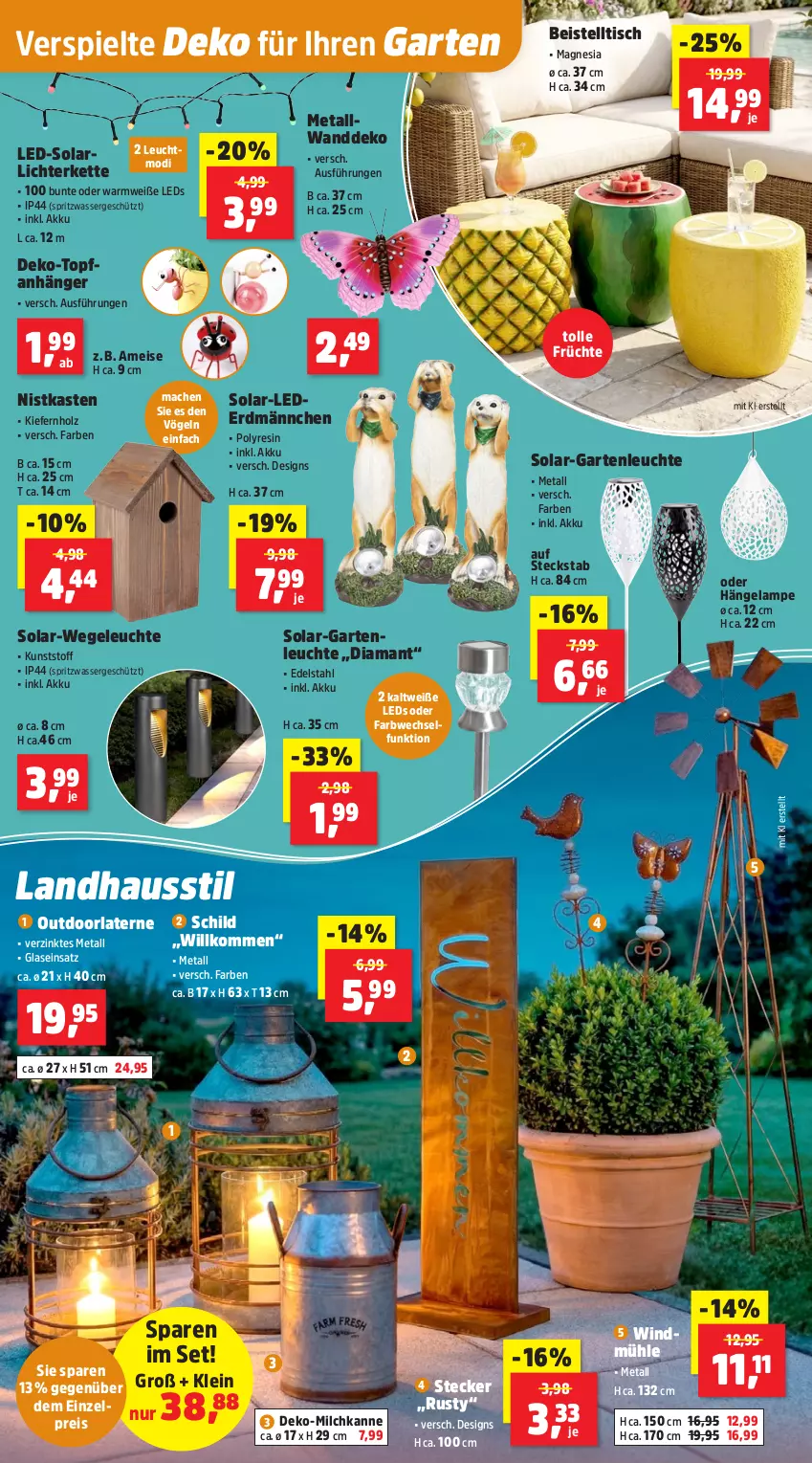 Aktueller Prospekt Thomas Philipps - von 07.04 bis 11.04.2026 - strona 4 - produkty: akku, Anhänger, beistelltisch, edelstahl, eis, früchte, Garten, Holz, Kette, Lampe, laterne, leds, Leuchte, lichterkette, mac, milch, reis, Ti, tisch, topf, Wanddeko, wasser