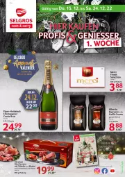 Gazetka promocyjna Selgros - Food - Gazetka - ważna od 24.12 do 24.12.2022 - strona 1 - produkty: bohne, brut, caffe, champagne, champagner, eis, espresso, espresso oder, flasche, LG, messer, reis, schinken, serrano, Ti, tuc