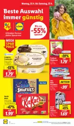 Gazetka promocyjna Lidl - Aktionsprospekt - Gazetka - ważna od 27.04 do 27.04.2024 - strona 14 - produkty: aktionspreis, arla, arla buko, beere, beeren, Buko, cremissimo, eis, fisch, frischkäse, himbeer, himbeere, himbeeren, Käse, langnese, langnese cremissimo, lysell, ndk, nestlé, reis, Schal, Schale, sim, Ti, ZTE