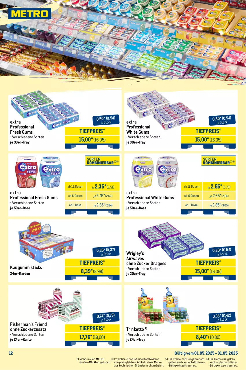 Aktueller Prospekt Metro - Monats-Mix - von 01.05 bis 31.05.2025 - strona 12 - produkty: beutel, Cap, eis, ente, frucht, fruchtgummi, haribo, kaugummi, kracher, maoam, Metro, reis, Ti, tiefpreis, trolli, zucker