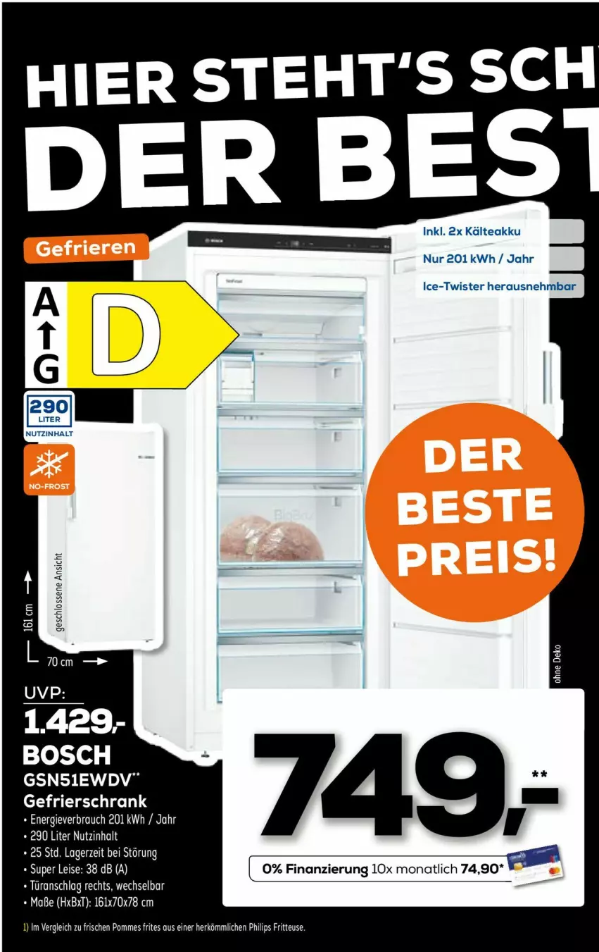 Aktueller Prospekt Euronics - Prospekte - von 08.03 bis 15.03.2023 - strona 23 - produkty: akku, bosch, ente, gefrierschrank, Schrank, tee