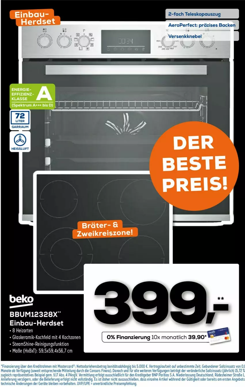 Aktueller Prospekt Euronics - Prospekte - von 08.03 bis 15.03.2023 - strona 25 - produkty: Bau, beko, einbau-herdset, eis, garraum, herdset, reis, rum, Spektrum