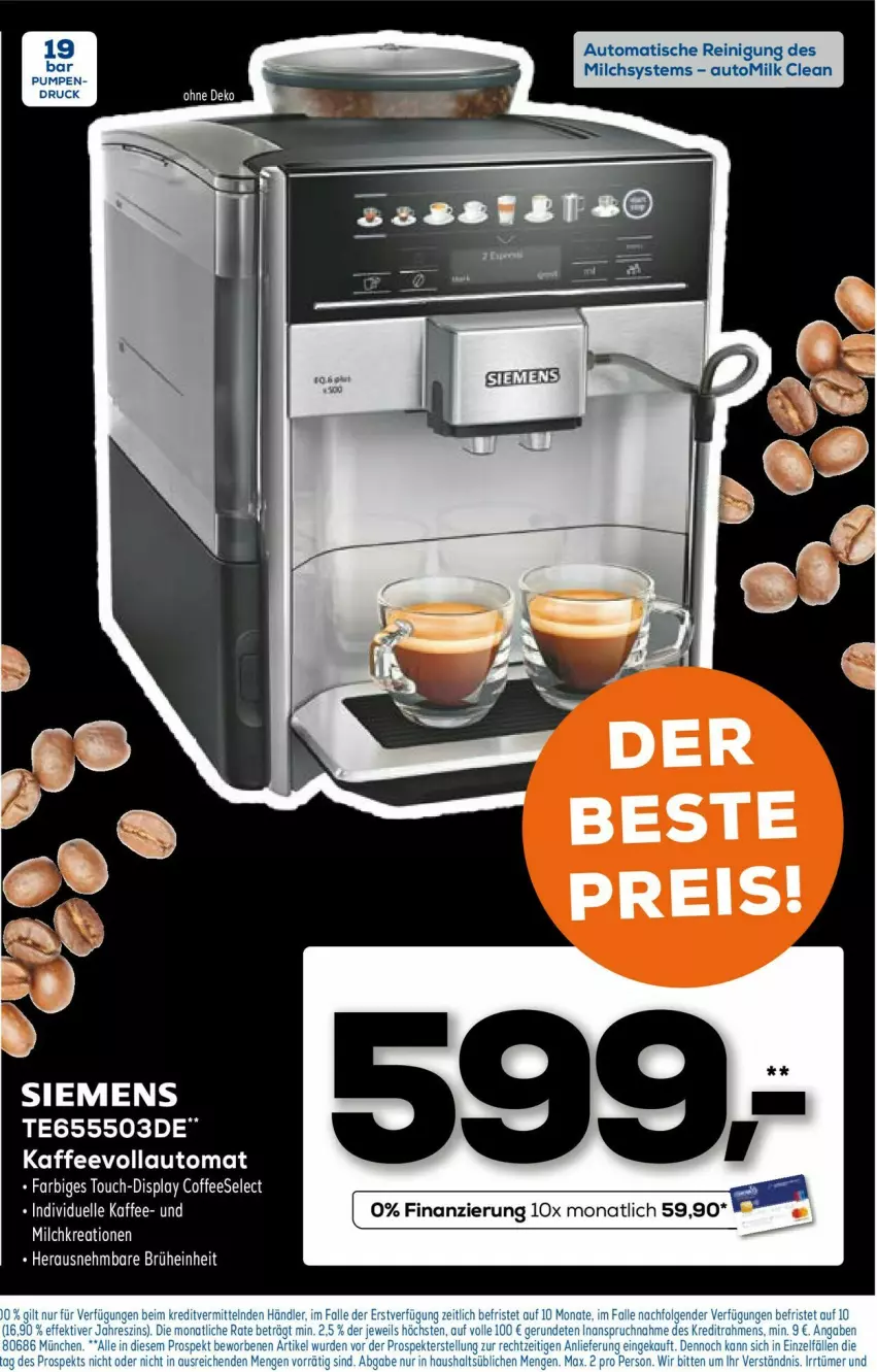 Aktueller Prospekt Euronics - Prospekte - von 08.03 bis 15.03.2023 - strona 26 - produkty: auto, Brühe, ente, kaffee, kaffeevollautomat, siemens, tee