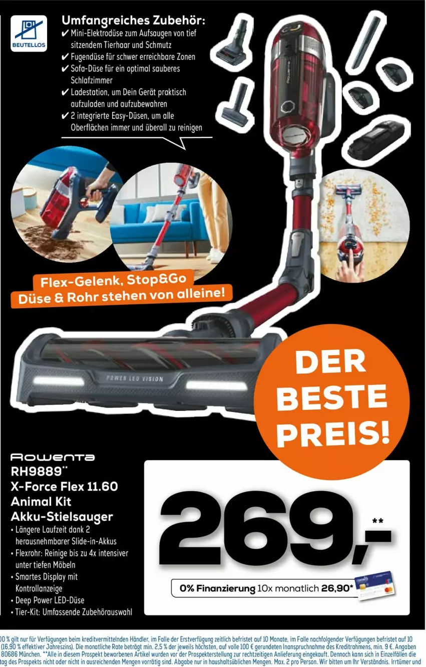 Aktueller Prospekt Euronics - Prospekte - von 08.03 bis 15.03.2023 - strona 30 - produkty: akku, beutel, eis, leine, möbel, reis, rowenta, Stielsauger, Ti, tisch