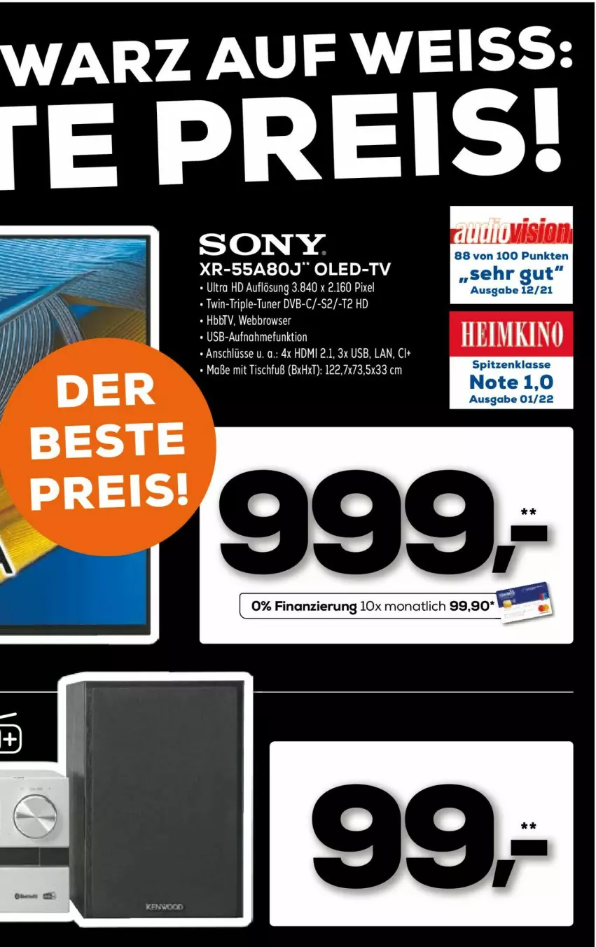 Aktueller Prospekt Euronics - Prospekte - von 08.03 bis 15.03.2023 - strona 8 - produkty: HDMI, Oled-TV, Ti, tisch, usb