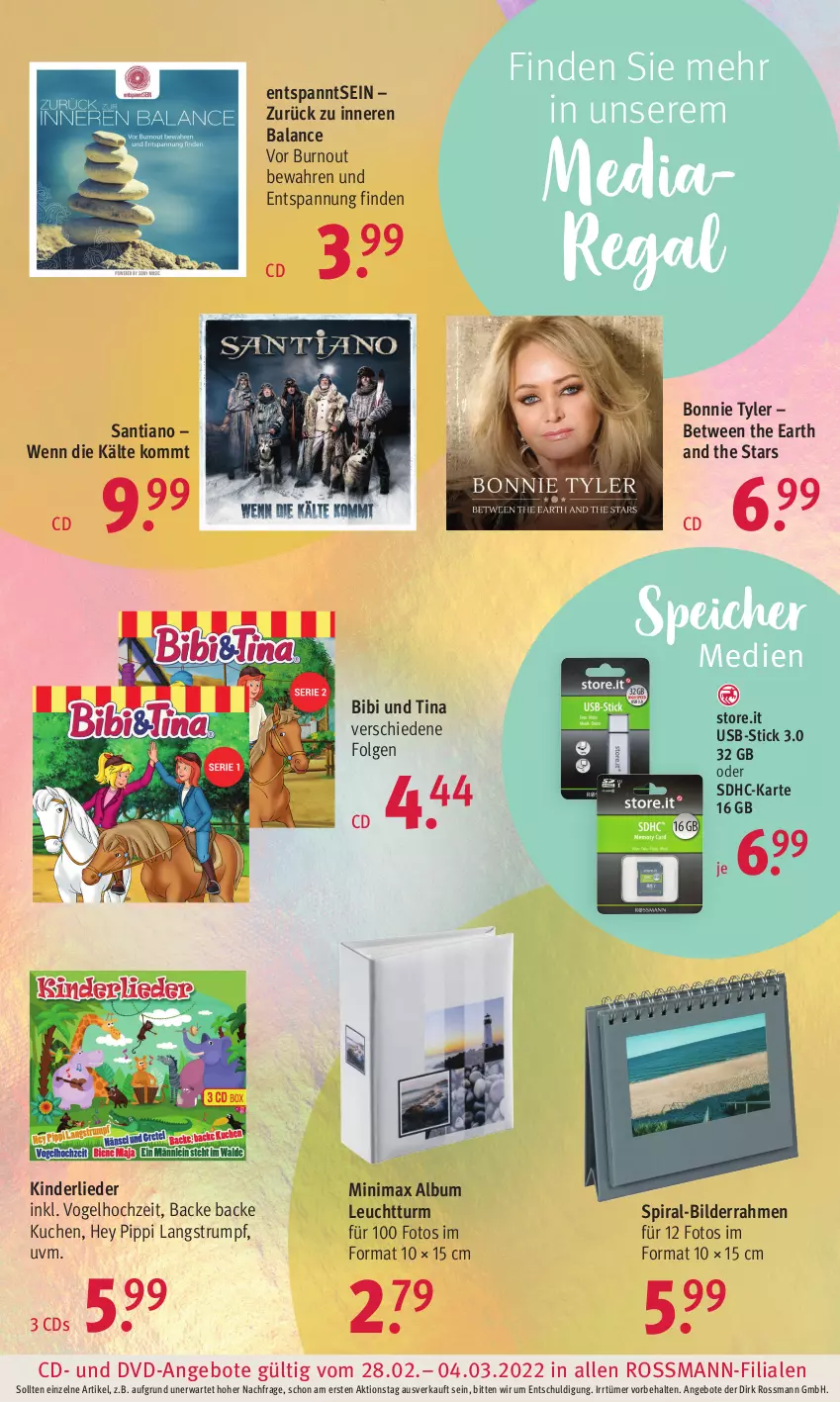 Aktueller Prospekt Rossmann - Prospekte - von 28.02 bis 04.03.2022 - strona 18 - produkty: angebot, angebote, bilderrahmen, dvd, Kinder, kuchen, LG, regal, rum, Ti, usb