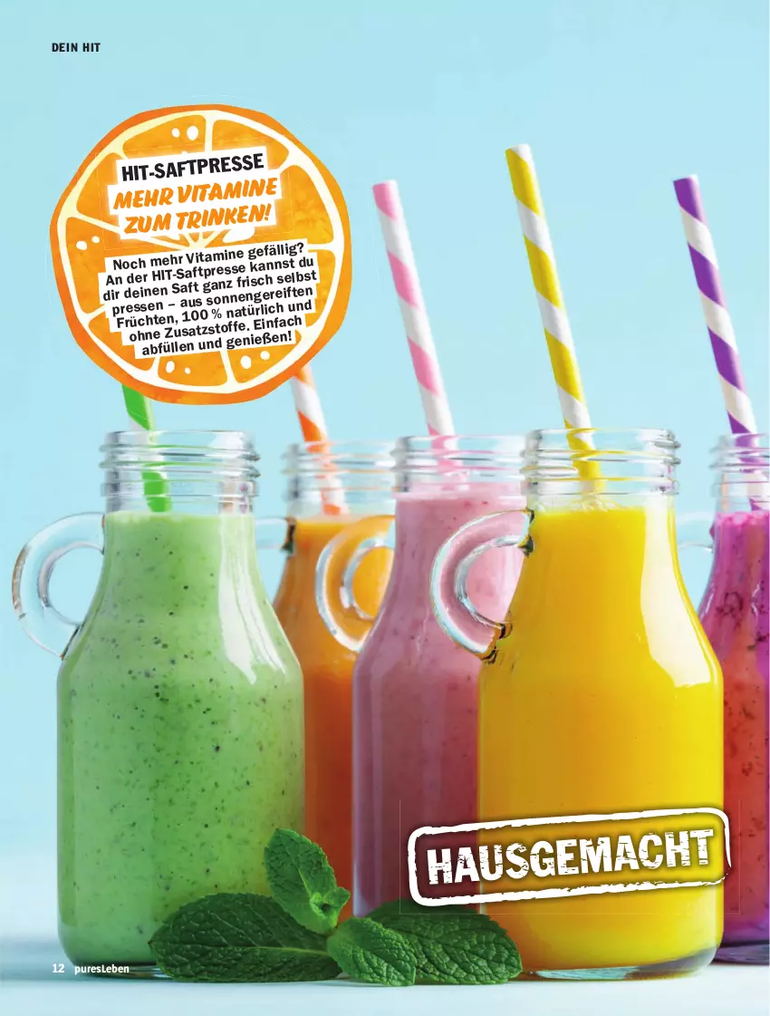 Aktueller Prospekt Hit - pures Leben - von 01.01 bis 31.03.2026 - strona 12 - produkty: früchte, früchten, saft, vita