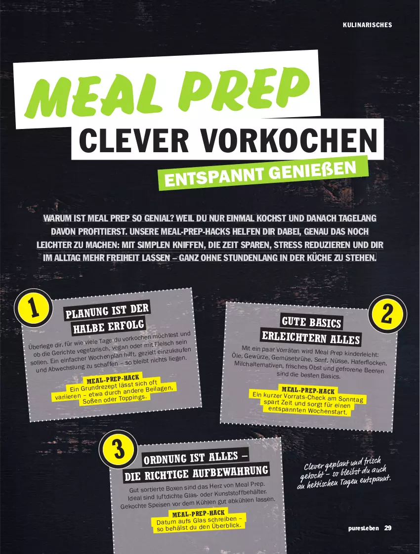 Aktueller Prospekt Hit - pures Leben - von 01.01 bis 31.03.2026 - strona 29 - produkty: beere, beeren, eis, Elan, gewürz, hafer, ilag, Kinder, küche, Liege, mac, milch, obst, rum, senf, sim, Ti, tisch