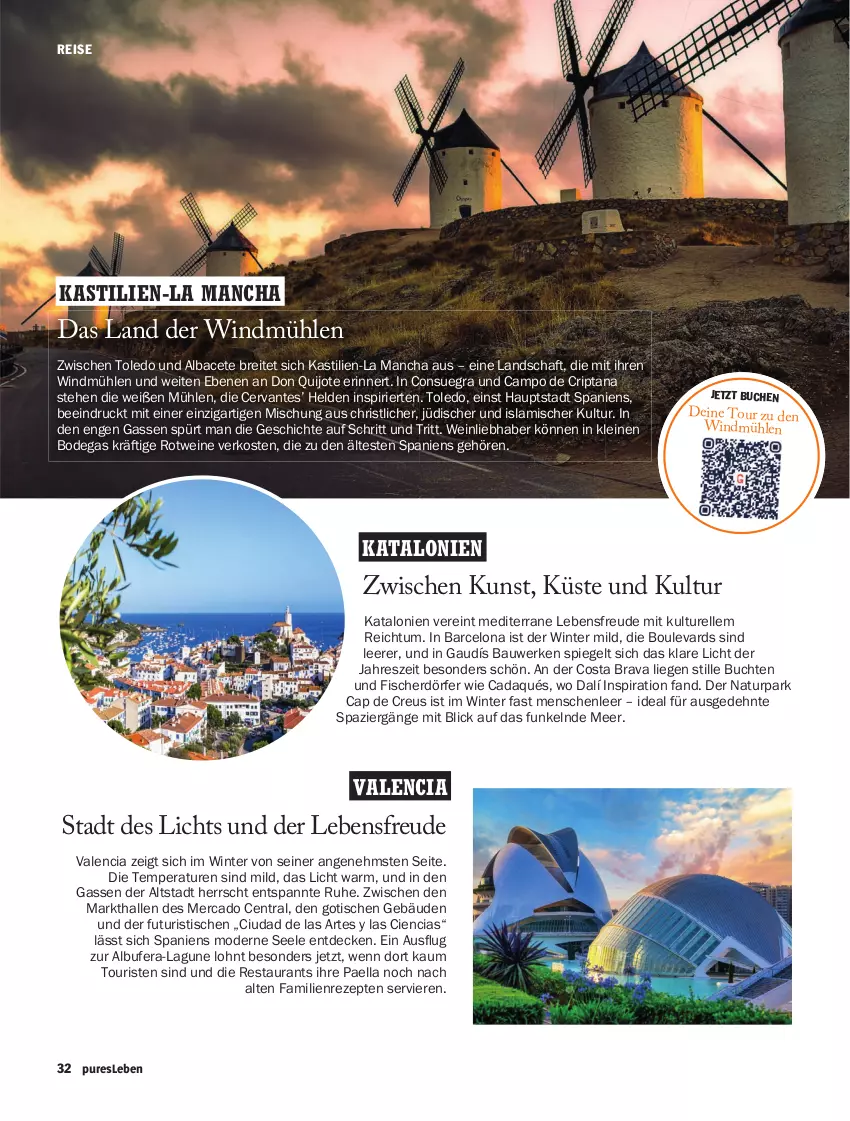 Aktueller Prospekt Hit - pures Leben - von 01.01 bis 31.03.2026 - strona 32 - produkty: asti, Bau, Brei, buch, Cap, Cien, decke, eis, elle, fisch, fische, Fischer, leine, Liege, Mode, natur, paella, reis, rel, rezept, rezepte, rotwein, spiegel, Ti, tisch, wein, weine