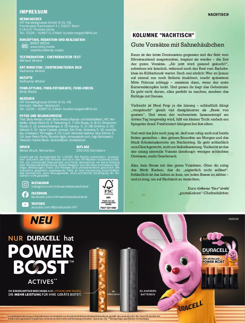 Aktueller Prospekt Hit - pures Leben - von 01.01 bis 31.03.2026 - strona 35 - produkty: arlo, auer, batterie, batterien, brie, deo, digitalkamera, eier, eintopf, eis, elle, gin, gsw, kamera, Käse, kuchen, kühlschrank, leine, LG, linsen, mac, magazin, nuss, oxo, rezept, rezepte, rum, rwe, sahne, schoko, schokolade, schokoladen, Schrank, sekt, smoothie, spiegel, teller, Ti, tisch, topf, torte, Yo, ZTE