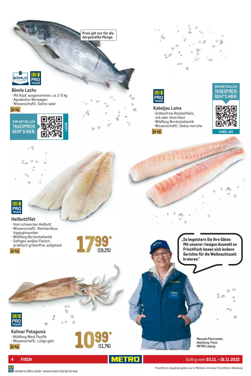 Aktueller Prospekt Metro - GastroJournal - von 03.11 bis 16.11.2022 - strona 4 - produkty: Abtei, angebot, angebote, aqua, eier, eis, elle, filet, filets, fisch, fleisch, frischfisch, Heilbuttfilet, hipp, lachs, Metro, reis, rwe, saft, Ti, tisch, Wild