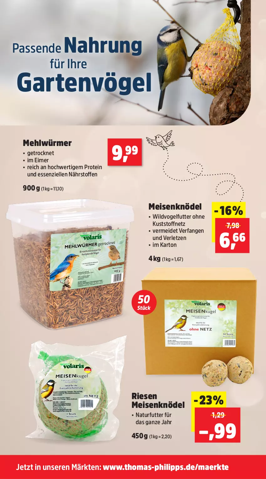 Aktueller Prospekt Thomas Philipps - von 13.10 bis 18.10.2025 - strona 7 - produkty: eimer, eis, elle, Garten, Knödel, mehl, Meisenknödel, natur, Ti, Vogelfutter, Wild