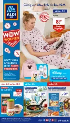 Gazetka promocyjna AldiSud - NÄCHSTE WOCHE - Gazetka - ważna od 10.09 do 10.09.2022 - strona 1 - produkty: aldi, angebot, angebote, auto, decke, disney, eis, ente, küche, Küchen, Pyjama, reis, Ti, tisch