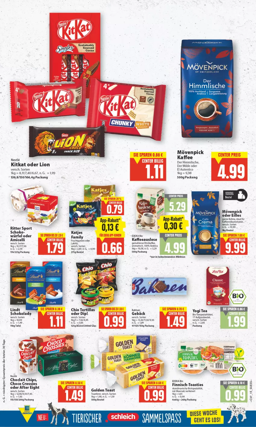 Aktueller Prospekt E Center - Angebote der Woche - von 12.09 bis 17.09.2022 - strona 14 - produkty: amicelli, asti, auto, beutel, bio, bohne, brot, chips, choclait chips, deka, dip, edeka bio, eis, frucht, fruchtgummi, golden toast, hochland, kaffee, kaffeevollautomat, kaffeevollautomaten, katjes, kitkat, Lakritz, lion, meersalz, mövenpick, mövenpick kaffee, reis, ritter, ritter sport, röstkaffee, salz, schoko, schokolade, Sport, tee, Ti, tisch, toast, Toastbrot, tomate, tomaten, vollautomaten, würfel, Yo, ZTE