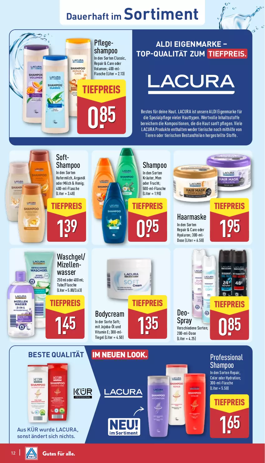 Aktueller Prospekt Aldi Nord - Von Montag - von 08.09 bis 13.09.2025 - strona 16 - produkty: aldi, auer, body, deo, deospray, eis, elle, flasche, frucht, hafer, honig, hyaluron, kräuter, Maske, milch, mizellen, reis, shampoo, Spezi, Ti, tiefpreis, Tiere, vita, waschgel, wasser