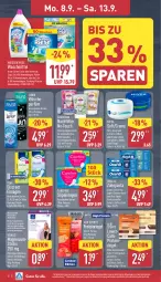 Gazetka promocyjna Aldi Nord - Von Montag - Gazetka - ważna od 13.09 do 13.09.2025 - strona 10 - produkty: aldi, auto, Cap, carefree, creme, Discreet, eis, elle, flasche, gin, lenor, magnesium, nivea, oral-b, pasta, riegel, sagrotan, Seife, seifenspender, slip, slipeinlagen, Sport, teller, Ti, tisch, vita, vitalis, waschmittel, Weisser Riese, zahnpasta, ZTE, zucker