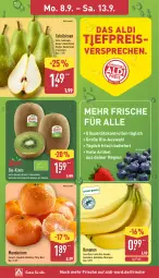 Gazetka promocyjna Aldi Nord - Von Montag - Gazetka - ważna od 13.09 do 13.09.2025 - strona 2 - produkty: aldi, banane, bananen, bio, Birnen, eis, Elan, kiwi, LG, mandarine, mandarinen, reis, Schal, Schale, tafelbirnen, Ti, trolli