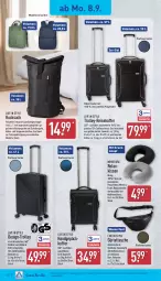 Gazetka promocyjna Aldi Nord - Von Montag - Gazetka - ważna od 13.09 do 13.09.2025 - strona 24 - produkty: dell, eis, elle, gin, gürteltasche, kissen, koffer, Laptop, laufräder, leine, Mode, reis, rel, Ria, rucksack, sac, Tasche, Ti, topf, trolley, wasser, ZTE