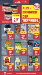 Gazetka promocyjna Aldi Nord - Von Montag - Gazetka - ważna od 13.09 do 13.09.2025 - strona 34 - produkty: aldi, angebot, angebote, aus der tiefkühlung, Bad, beutel, blume, blumen, blumenöl, burger, creme, eis, elle, erbsen, filet, filets, flasche, früchte, gewürz, gewürzsalz, gin, gurke, gurken, gurkensalat, hering, Herings, hülsenfrüchte, junge erbsen, kölln, mccain, milch, mühlhäuser, müsli, pflaume, pflaumen, reis, remoulade, ring, salat, salz, senf, sonnenblume, sonnenblumen, sonnenblumenöl, teller, Ti, tiefpreis