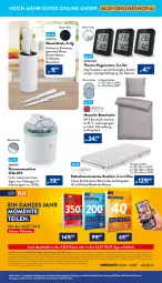 Gazetka promocyjna Aldi Nord - Von Montag - Gazetka - ważna od 13.09 do 13.09.2025 - strona 39 - produkty: aldi, aldi talk, ambia, auer, batterie, batterien, Bau, baumwolle, bett, bettwäsche, brot, buch, creme, Crofton, dekoration, eis, eiscreme, ente, erde, Ergee, Frozen Yogurt, Germ, Grom, hardware, Hygrometer, kaltschaummatratze, kissen, Kissenbezug, LG, matratze, messer, messerblock, ring, rwe, Schaummatratze, Sorbet, Ti, Trockner, usb, weck, wolle, Yo, ZTE