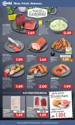 Gazetka promocyjna Combi - Prospekte - Gazetka - ważna od 12.02 do 12.02.2022 - strona 6 - produkty: ammerländer, aufschnitt, aus dem kühlregal, braten, bratenaufschnitt, brötchen, buch, eis, elle, fleisch, fleischwurst, gutsleberwurst, kernschinken, knoblauch, Kraut, kräuter, kräutern, krautsalat, kühlregal, lachs, leberwurst, mac, marinade, merl, mit oder ohne knoblauch, mit zwiebeln, natur, nuss, paprika, Pommersche, Rauch, regal, rohschinken, rollbraten, rügenwalder, rügenwalder mühle, salami, salat, salz, schinken, Spezi, Ti, wiener, wiener würstchen, wurst, würstchen, zwiebel, zwiebeln