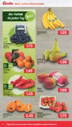 Gazetka promocyjna Famila - Prospekte - Gazetka - ważna od 26.02 do 26.02.2022 - strona 4 - produkty: banane, bananen, beere, beeren, beutel, bio, Birnen, chiquita, erdbeere, erdbeeren, heidelbeere, heidelbeeren, mandarine, mandarinen, mango, mangos, orange, orangen, paprika, paprika rot, Schal, Schale, Spitzpaprika, tafelbirnen, Ti