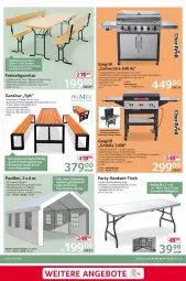 Gazetka promocyjna Selgros - Non Food - Gazetka - ważna od 12.06 do 12.06.2024 - strona 13 - produkty: abdeckhaube, angebot, angebote, Bank, edelstahl, eier, eis, Elektro, elle, ente, garnitur, Garten, gasgrill, grill, grillfläche, grillo, Holz, HP, lack, latte, pavillon, Reinigung, rückenlehne, Schal, Schale, teller, Ti, tisch, tischplatte, Zelt