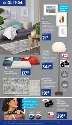 Gazetka promocyjna Aldi Nord - Aldi-Vorschau - Gazetka - ważna od 23.04 do 23.04.2022 - strona 12 - produkty: Bau, bilderrahmen, decke, dell, elle, gin, Lampe, Lampenschirm, Leuchte, leuchtmittel, LG, lightzone, Massagegerät, Mode, quigg, Ria, stehleuchte, teppich, Ti, usb, ZTE