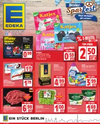 Gazetka promocyjna Edeka - Angebote der Woche - Gazetka - ważna od 16.09 do 16.09.2023 - strona 1 - produkty: activia, activia joghurt, angebot, beutel, bohne, bohnen, braten, creme, dallmayr, dallmayr prodomo, danone, danone activia, deka, eis, ente, ferrero, filet, filets, fleisch, frucht, fruchtgummi, hackfleisch, hackfleisch gemischt, henkel, hering, Herings, heringsfilets, joghur, joghurt, katjes, Kinder, kinder pingui, Lakritz, milch, Milchschnitte, oder lakritz, pingui, prodomo, reis, Ria, rind, ring, rwe, Schal, Schale, schwein, schwein und rind, spee, tafeltrauben, tee, Ti, top-preis, trauben, vollwaschmittel, waschmittel, wein, ZTE