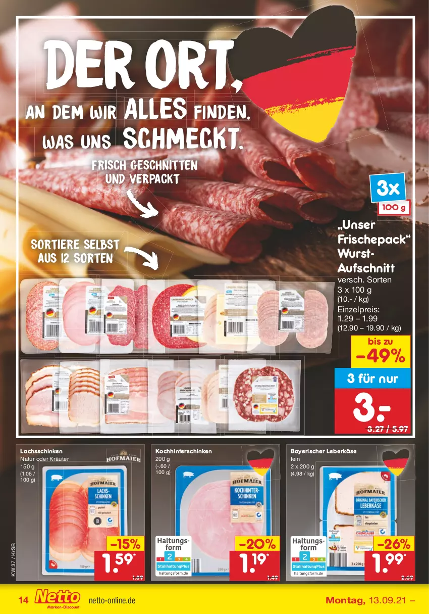 Aktueller Prospekt Netto Marken-Discount - Filial Angebote - von 13.09 bis 18.09.2021 - strona 14