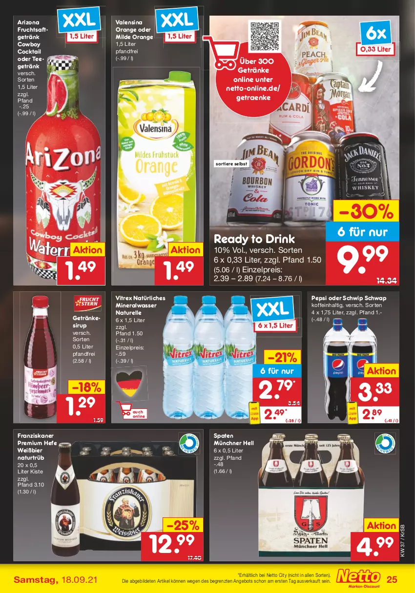 Aktueller Prospekt Netto Marken-Discount - Filial Angebote - von 13.09 bis 18.09.2021 - strona 25