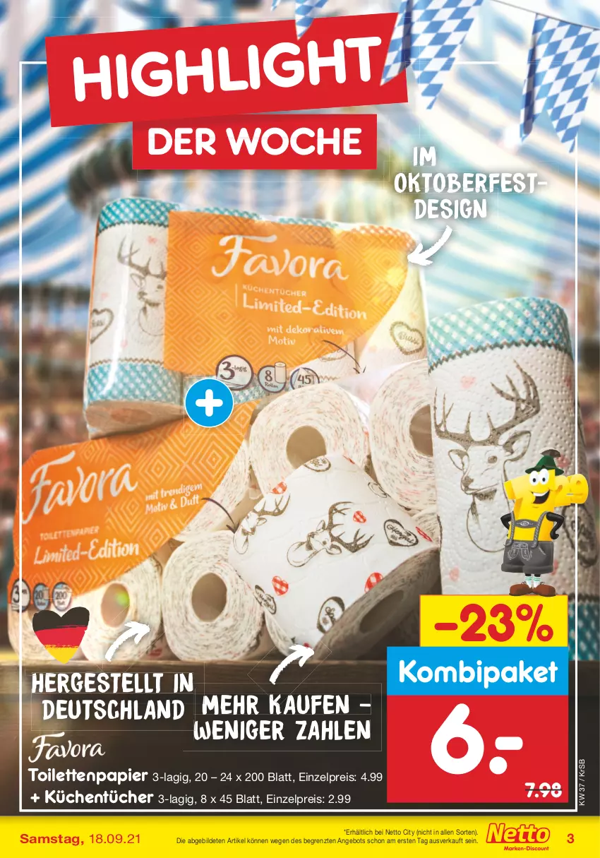 Aktueller Prospekt Netto Marken-Discount - Filial Angebote - von 13.09 bis 18.09.2021 - strona 3