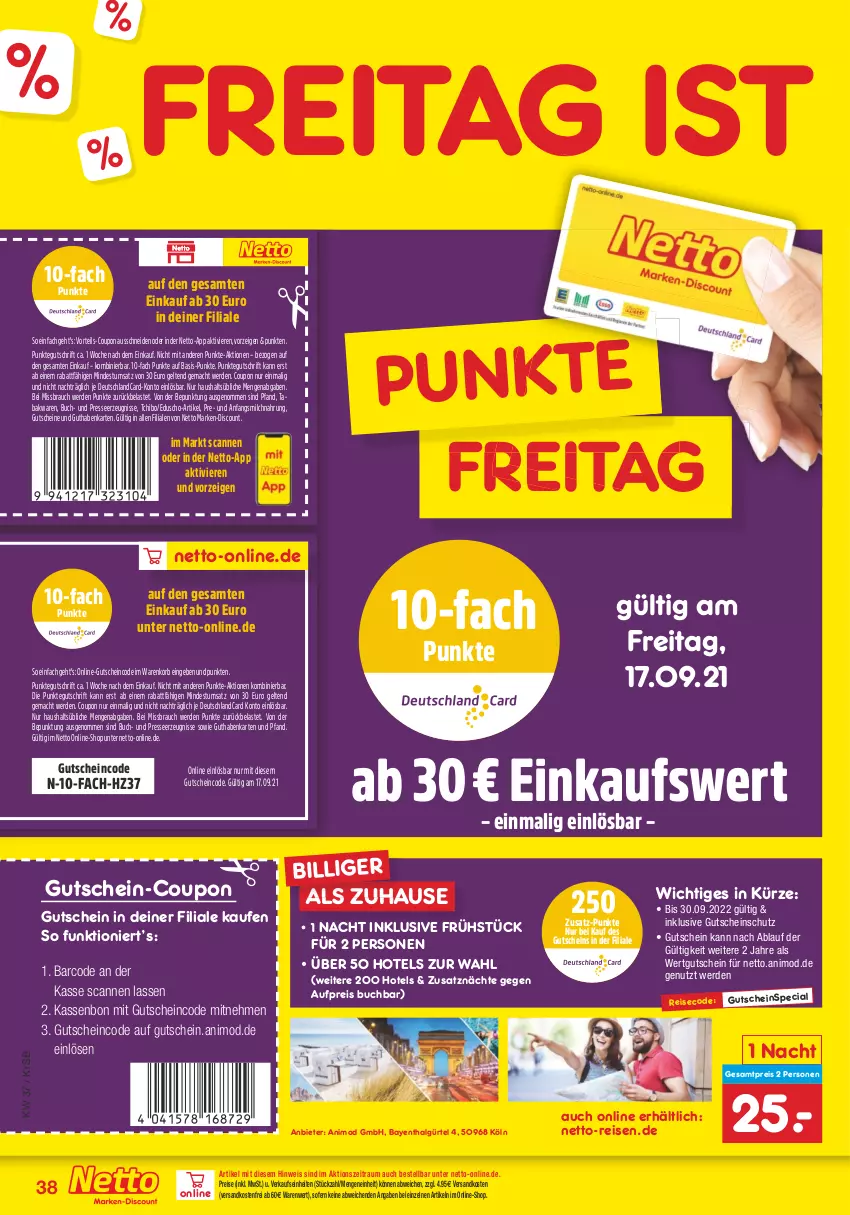 Aktueller Prospekt Netto Marken-Discount - Filial Angebote - von 13.09 bis 18.09.2021 - strona 38