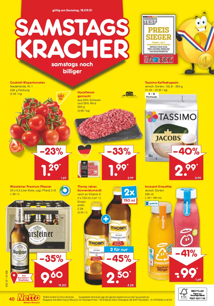 Aktueller Prospekt Netto Marken-Discount - Filial Angebote - von 13.09 bis 18.09.2021 - strona 40