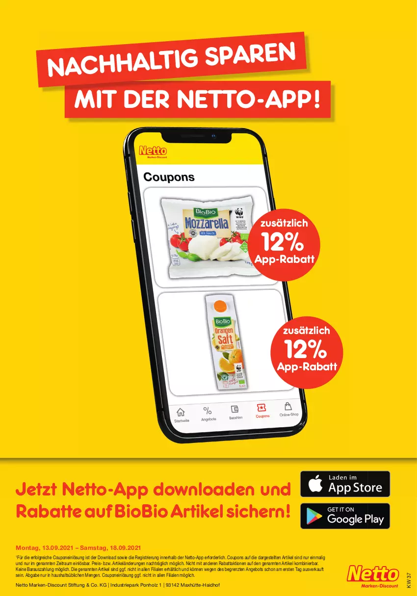 Aktueller Prospekt Netto Marken-Discount - Filial Angebote - von 13.09 bis 18.09.2021 - strona 45