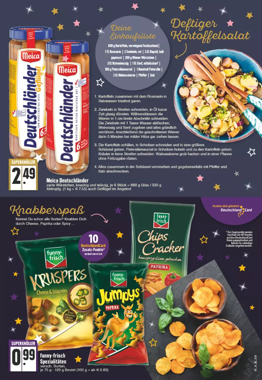 Aktueller Prospekt Edeka - Angebote der Woche - von 13.12 bis 18.12.2021 - strona 23 - produkty: angebot, Brei, deutschlandcard, essig, Geflügel, kartoffel, kartoffeln, kräuter, meica, nuss, paprika, petersilie, pfanne, pfeffer, reifen, rosmarin, salz, schnitten, schüssel, senf, Spezi, tasse, tee, walnuss, walnusskerne, wasser, wein, weine, wiener, würstchen, zwiebel, zwiebeln