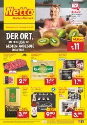 Gazetka promocyjna Netto Marken-Discount - Filial-Angebote - Gazetka - ważna od 29.01 do 29.01.2022 - strona 1 - produkty: angebot, angebote, asti, batterie, batterien, Berger, butter, dallmayr, eis, elle, fleisch, gin, hackfleisch, hackfleisch gemischt, irische butter, kaffee, kerrygold, kiwi, mövenpick, mövenpick eis, ndk, pils, pilsner, radeberger, radeberger pilsner, reis, rind, schwein, Ti, versandkostenfrei, wein, ZTE